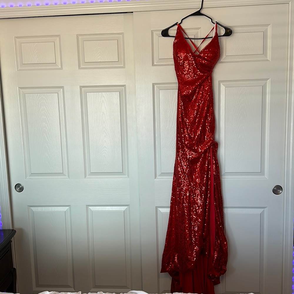 Red woman’s dress